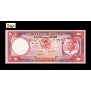 1000 Ekuele GUINÉE ÉQUATORIALE 1975 P.13