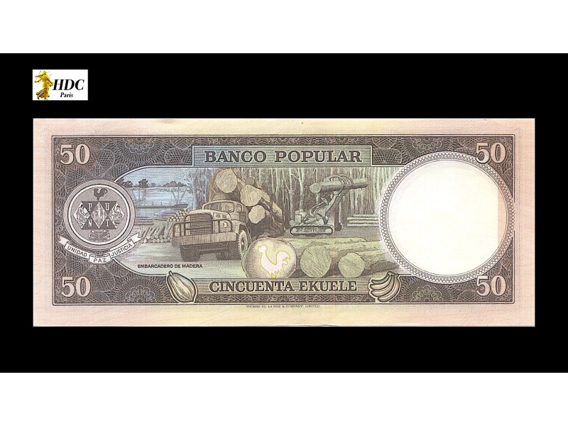 50 Ekuele GUINÉE ÉQUATORIALE 1975 P.5