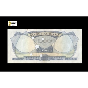 1000 Francs CONGO 1964 P.8a, ANNULÉ 2