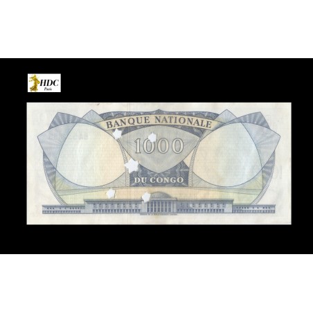 1000 Francs CONGO 1964 P.8a, ANNULÉ