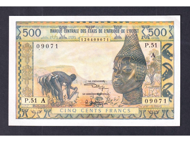 500 Francs ÉTATS DE L'AFRIQUE DE L'OUEST 1973 P.802Tk