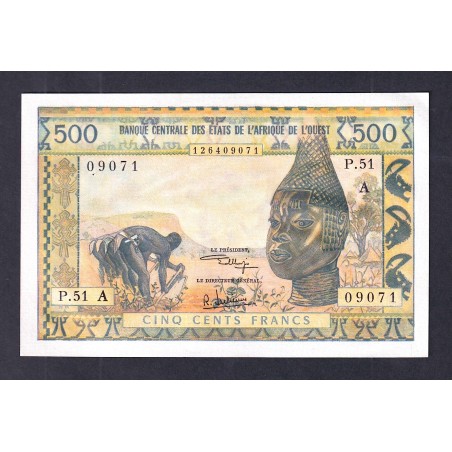 500 Francs ÉTATS DE L'AFRIQUE DE L'OUEST 1973 P.802Tk