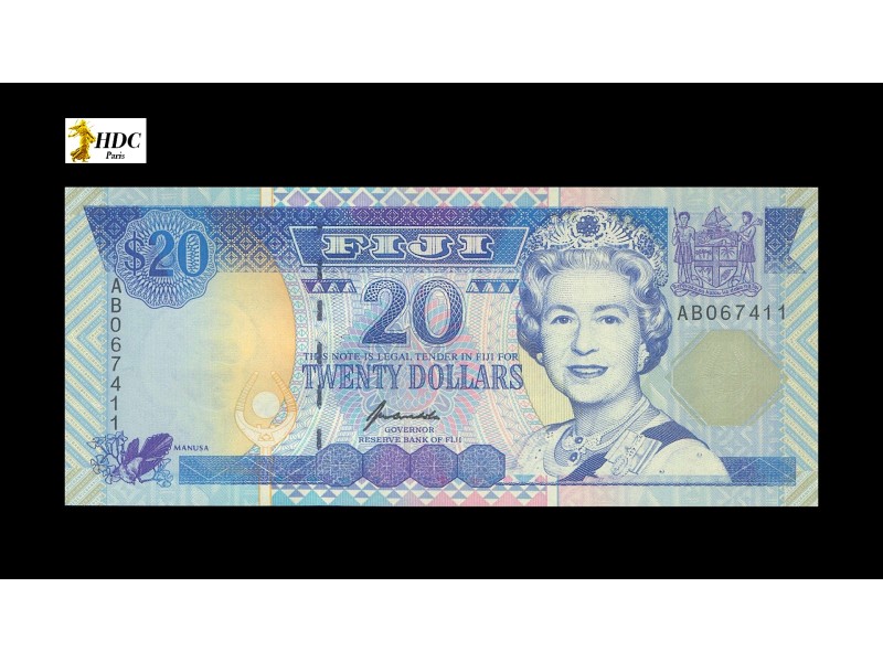 20 Dollars FIDJI 2002 P.107a