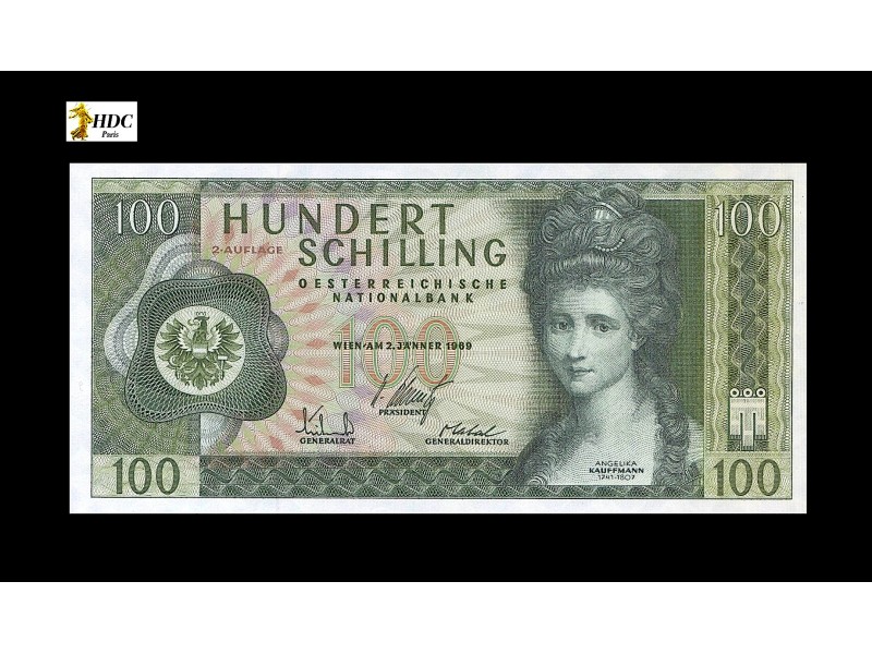 100 SHILLING AUTRICHE 1969 P.146a