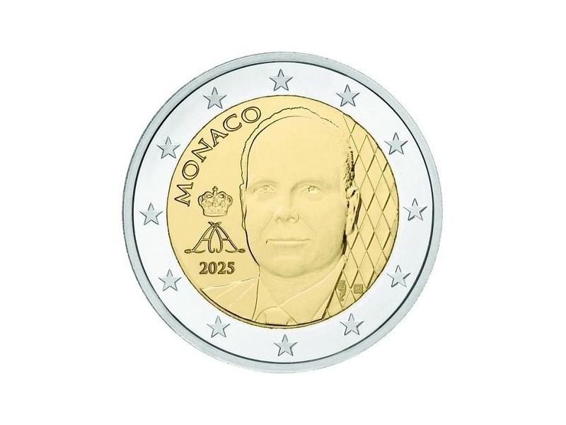 2 euros MONACO 2025, Prince Albert II
