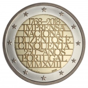 2 Euro PORTUGAL 2018- 250 ans de l'INCM