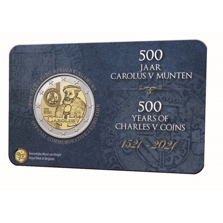 BU COINCARD 2 Euros BELGIQUE 2021, Charles V