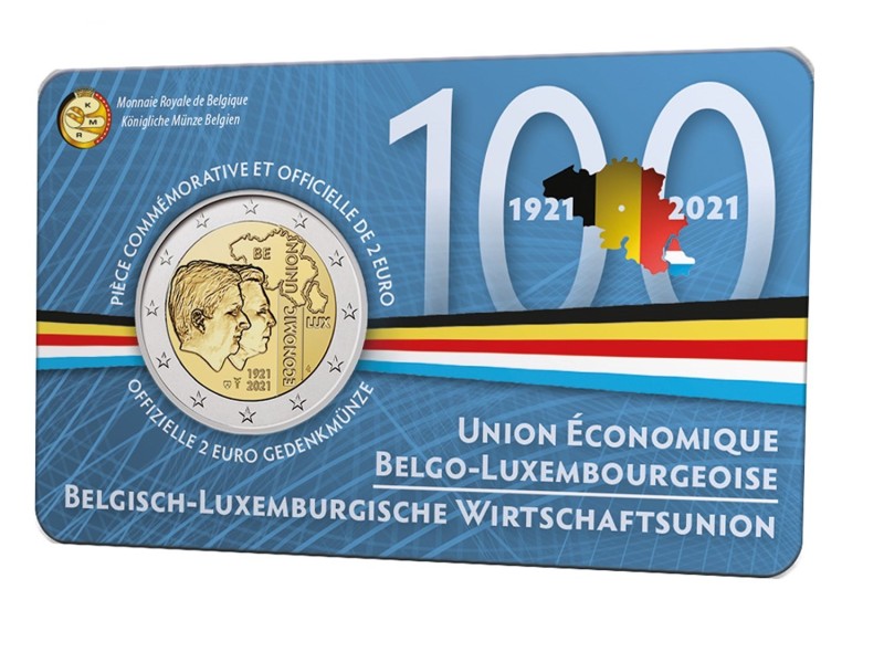 BU COINCARD 2 Euros BELGIQUE 2021, Union...