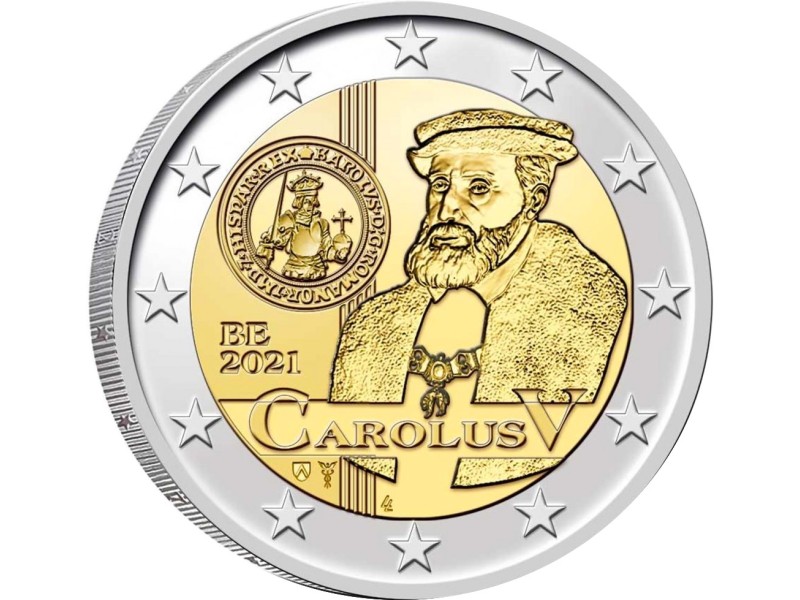 2 Euros BELGIQUE 2021, Charles V