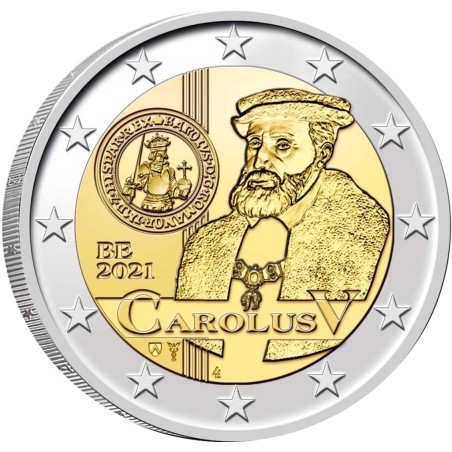 2 Euros BELGIQUE 2021, Charles V