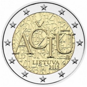 2 Euros com Lituanie 2015-Langue lituanienne