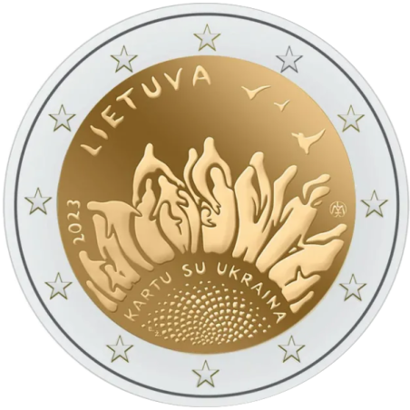 2 Euros LITUANIE 2025, UKRAINE