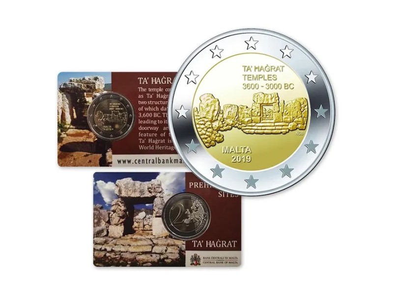 BU Coincard 2 Euros MALTE 2019, Temples de...
