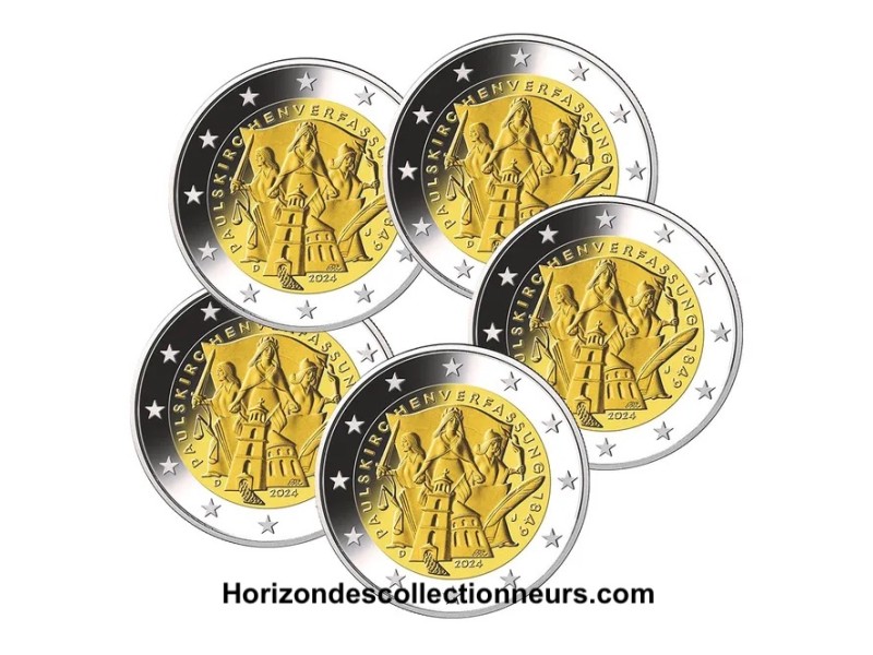 2 Euros ALLEMAGNE 2024, Constitution de...