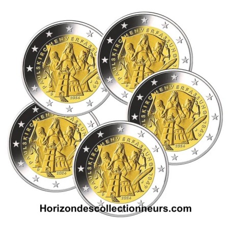 2 Euros ALLEMAGNE 2024, Constitution de Francfort Atelier ADFGJ