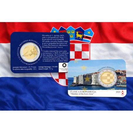 BU Coincard 2 Euros CROATIE 2023, Introduction de l'Euro