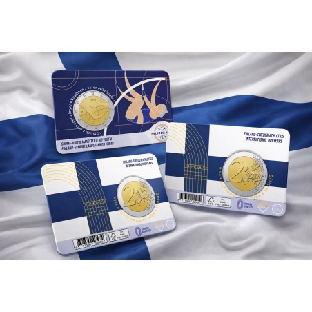 BU Coincard 2 Euros FINLANDE 2024, 100 ans de l'inter-athlétisme