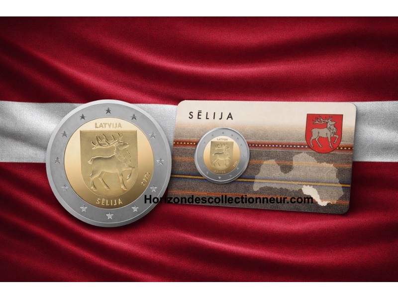 2 Euros LETTONIE 2025 Coincard, Sélonie