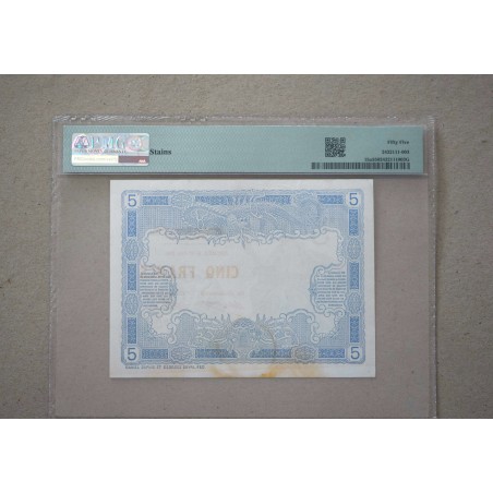 5 Francs NOUVELLE-CALÉDONIE 1916 P.15a PMG 55