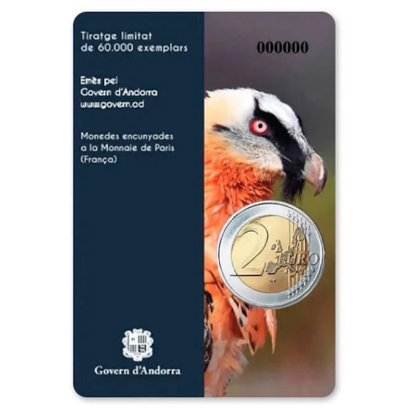 2 EUROS ANDORRE 2025 GYPAÈTE BARBU