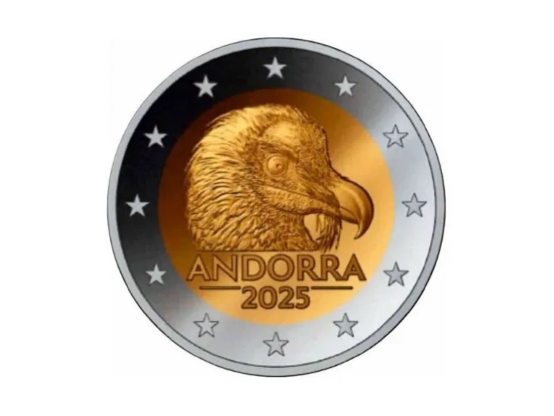 2 EUROS ANDORRE 2025 GYPAÈTE BARBU