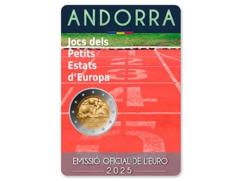 2 EUROS ANDORRE 2025 Jeux des petits états...