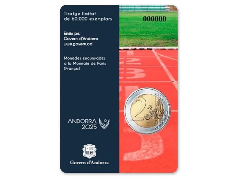 2 EUROS ANDORRE 2025 Jeux des petits états...