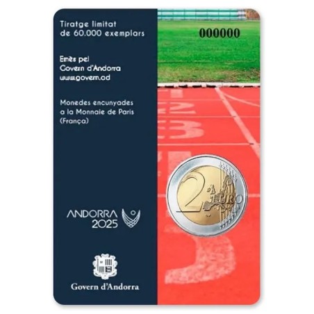 2 EUROS ANDORRE 2025 Jeux des petits états d'Europe