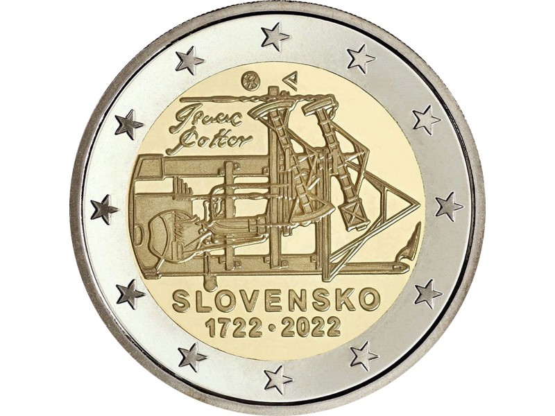 2 Euros SLOVAQUIE 2022, Machine à Vapeur