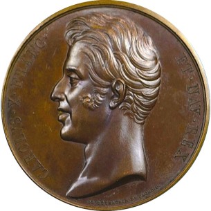 Médaille CHARLES X Première pierre du pont du Duc de...