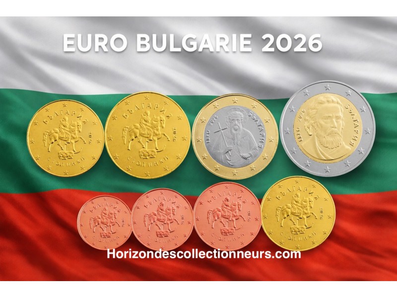 Série Euro BULGARIE 2016, 8 Pièces