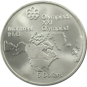 CANADA, 5 Dollars 1973, JO Montréal 1976 2