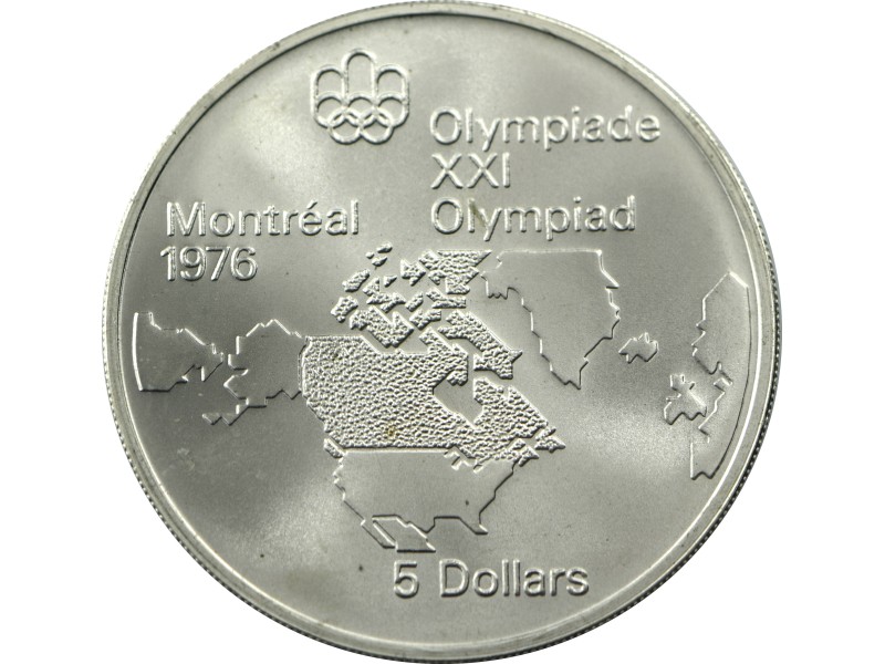 CANADA, 5 Dollars 1973, JO Montréal 1976