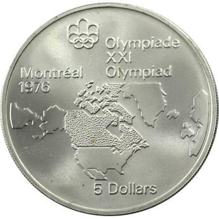 CANADA, 5 Dollars 1973, JO Montréal 1976