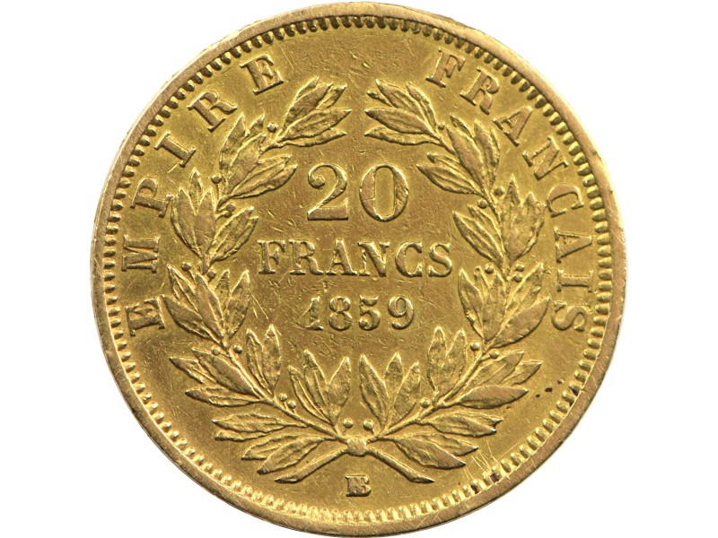 20 FRANCS OR Louis-Napoléon III, 1859 Strasbourg