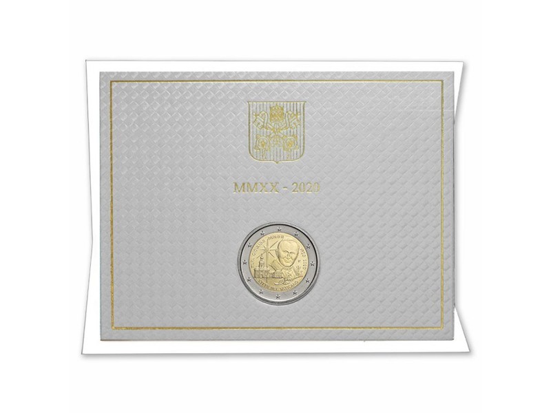 Pièce 2 Euros commémorative VTICAN  2020 - JEAN PAUL II