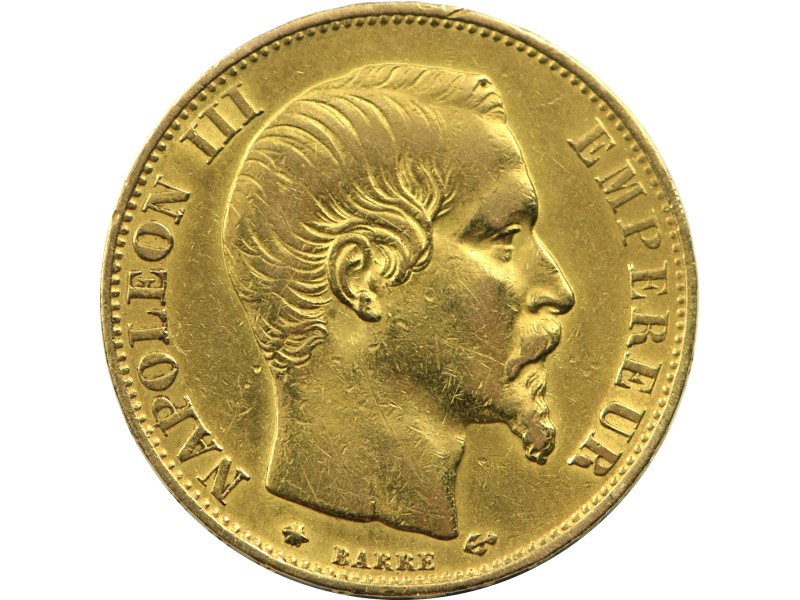 20 FRANCS OR Louis Napoléon 1860 Strasbourg