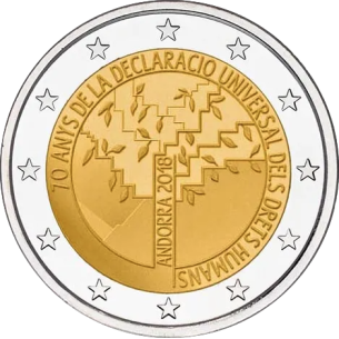 2 Euros Andorre 2018, Droits de l'homme 2