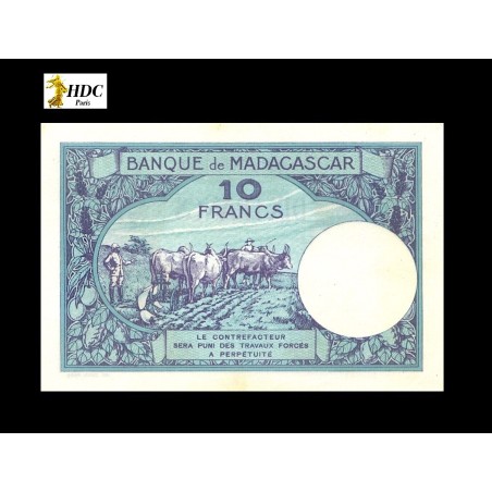 MADAGASCAR 10 Francs 1937 P.36
