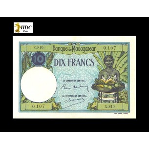 MADAGASCAR 10 Francs 1937 P.36