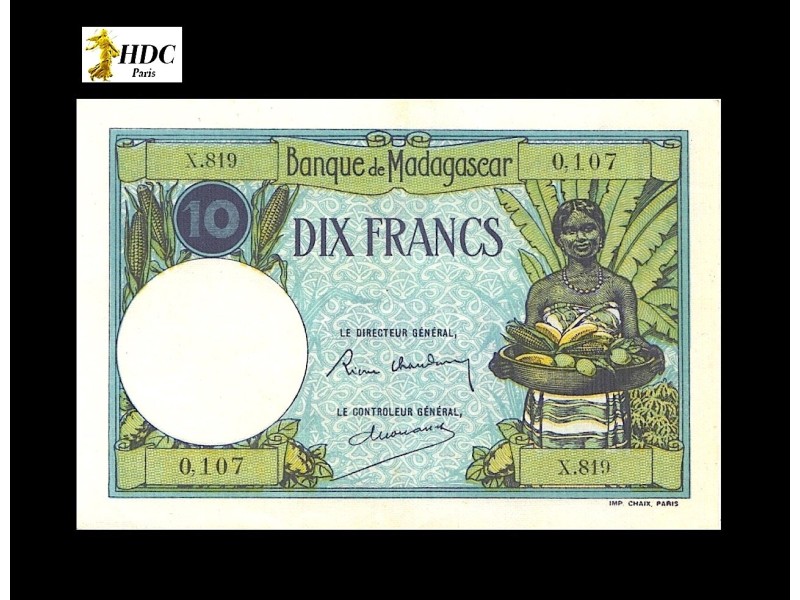 MADAGASCAR 10 Francs 1937 P.36