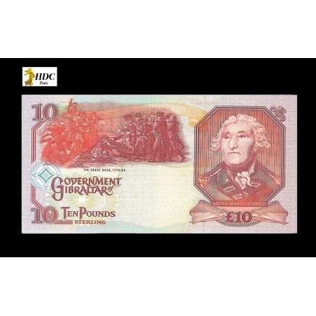 GIBRALTAR, BILLET, 10 Pounds 1995 P.26a