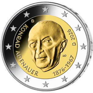 2 Euros ALLEMAGNE 2026, Adenauer