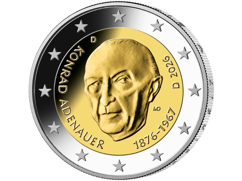 2 Euros ALLEMAGNE 2026, Adenauer