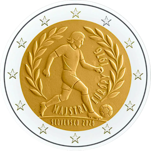 2 Euros SLOVAQUIE 2026, la victoire de la Tchécoslovaquie au Championnat d'Europe de football de 1976.