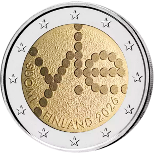 2 Euros FINLANDE 2026, 100 ans de La radio finlandaise