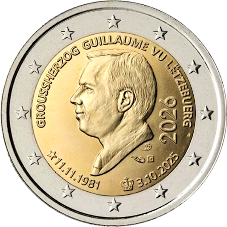 2 Euros LUXEMBOURG 2026, Guillaume