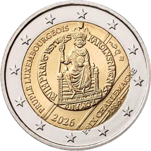 2 Euros LUXEMBOURG 2026, Prix Charlemagne