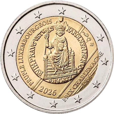 2 Euros LUXEMBOURG 2026, Prix Charlemagne