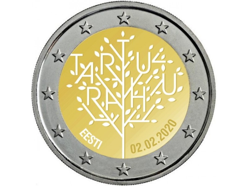 Estonie 2 euros commémorative 2020- 100 ans du Traité de paix de Tartu
